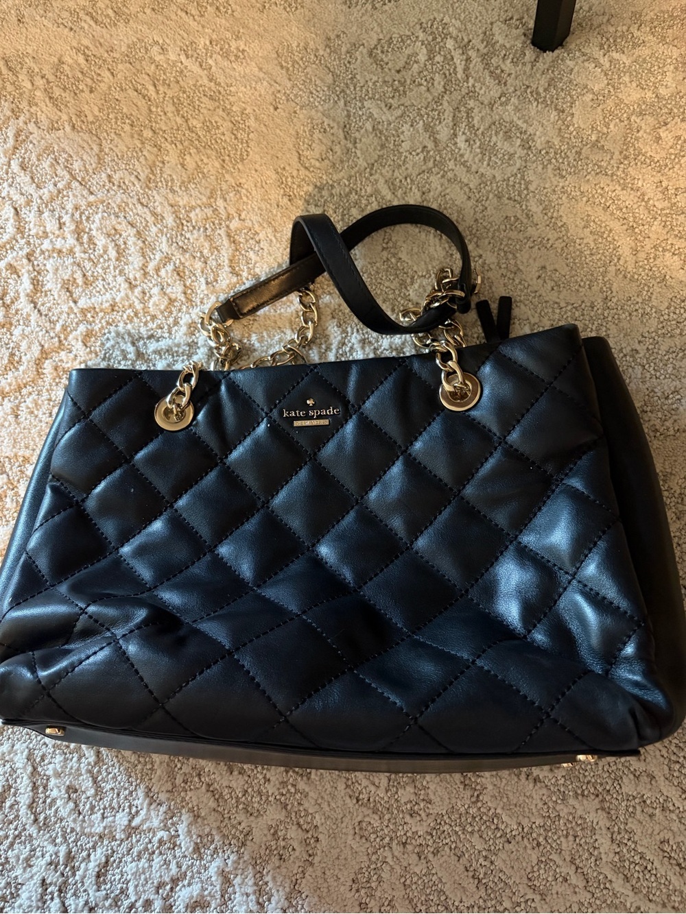 Kate Spade New York Emerson Place Allis Quilted Cow Leather Handbag Shoulder Bag